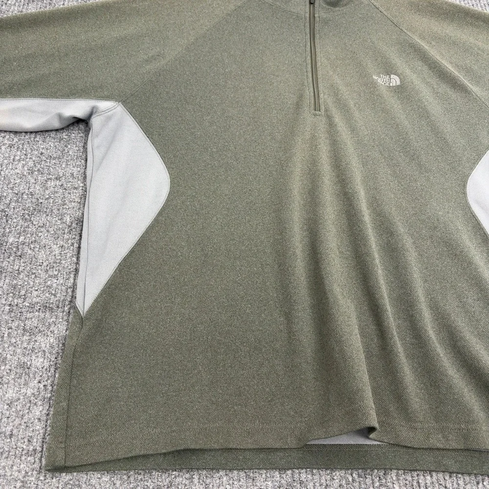 The North Face Pullover Mens‎ XL Green Polyester Quarter Zip Colorblock Gorpcore